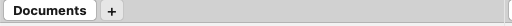 The tab bar above a panel with several open tabs